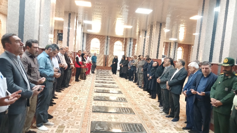 مراسم ادای احترام به شهدای گران‌قدر به مناسبت آغاز هفته دولت
